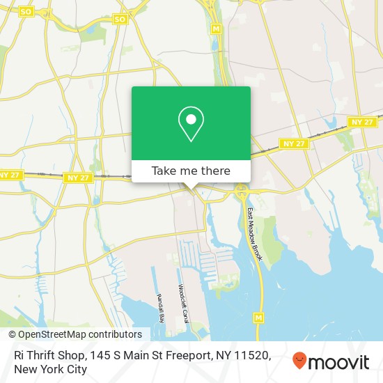 Mapa de Ri Thrift Shop, 145 S Main St Freeport, NY 11520