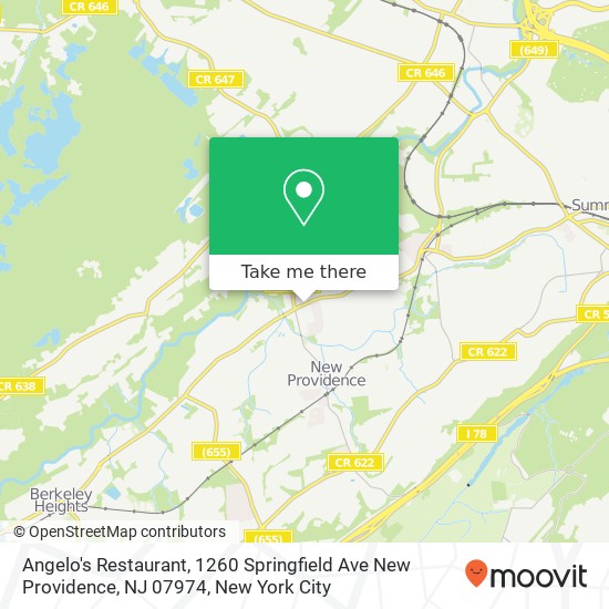 Angelo's Restaurant, 1260 Springfield Ave New Providence, NJ 07974 map