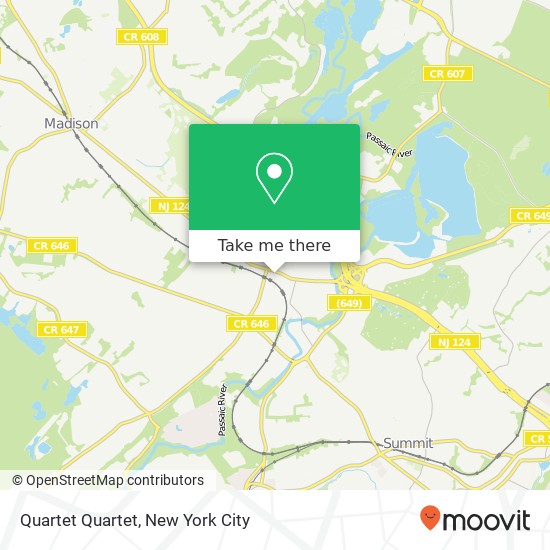 Mapa de Quartet Quartet, 9 S Passaic Ave Chatham, NJ 07928