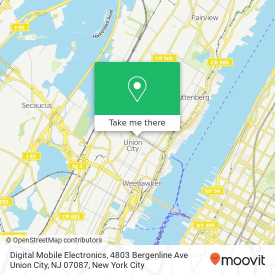 Digital Mobile Electronics, 4803 Bergenline Ave Union City, NJ 07087 map