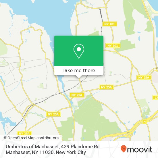 Mapa de Umberto's of Manhasset, 429 Plandome Rd Manhasset, NY 11030