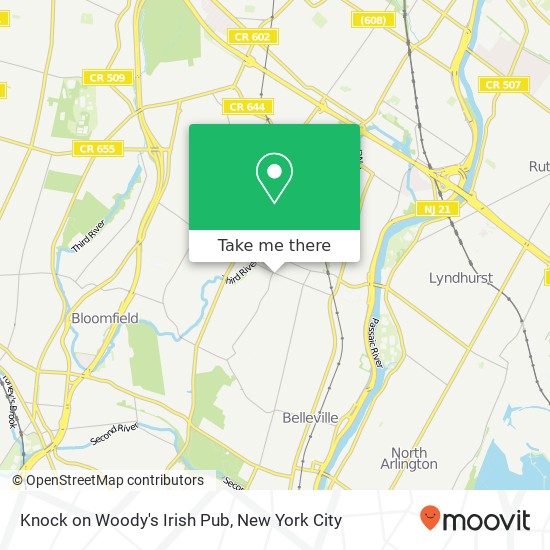 Knock on Woody's Irish Pub map