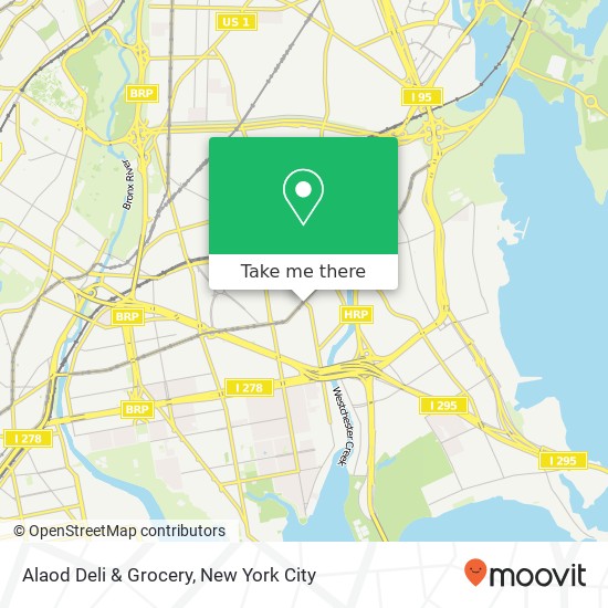 Mapa de Alaod Deli & Grocery, 2366 Westchester Ave Bronx, NY 10462