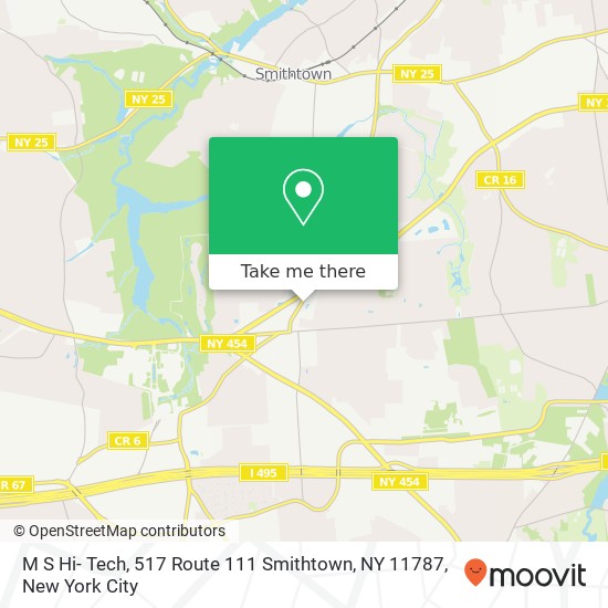 Mapa de M S Hi- Tech, 517 Route 111 Smithtown, NY 11787