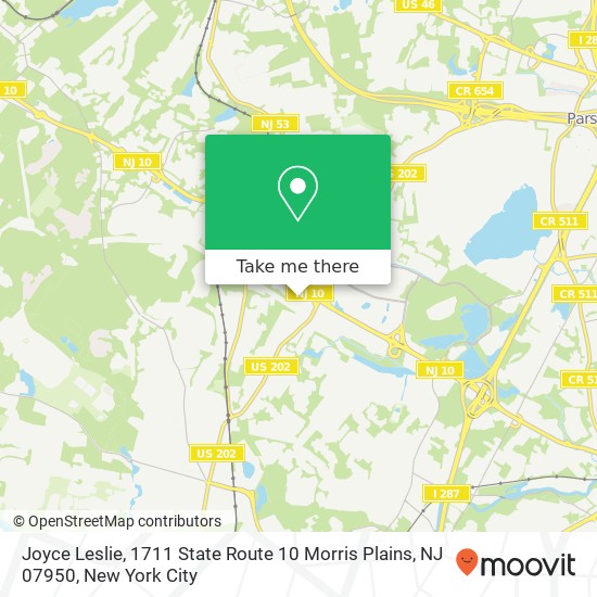 Joyce Leslie, 1711 State Route 10 Morris Plains, NJ 07950 map