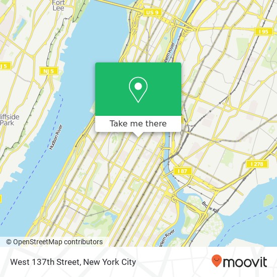 Mapa de West 137th Street