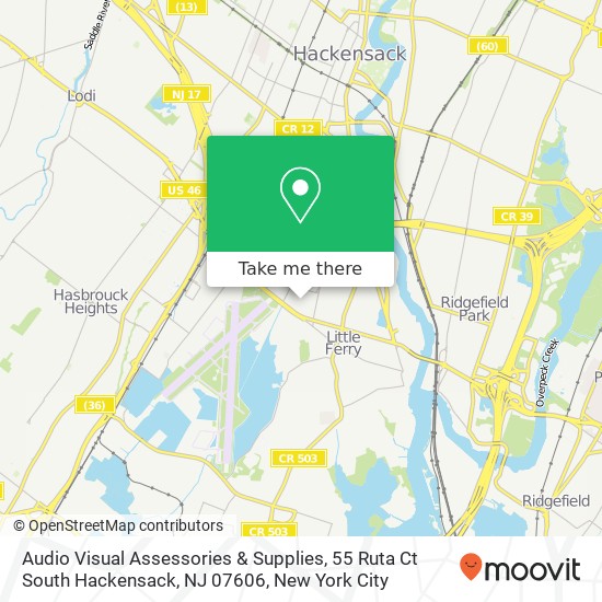 Audio Visual Assessories & Supplies, 55 Ruta Ct South Hackensack, NJ 07606 map