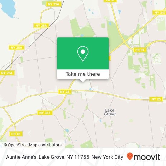 Mapa de Auntie Anne's, Lake Grove, NY 11755
