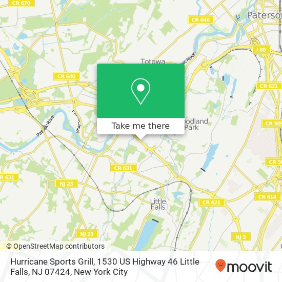 Hurricane Sports Grill, 1530 US Highway 46 Little Falls, NJ 07424 map