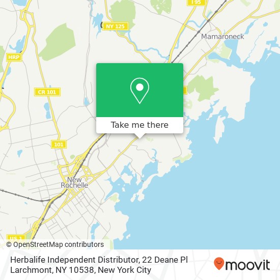 Herbalife Independent Distributor, 22 Deane Pl Larchmont, NY 10538 map