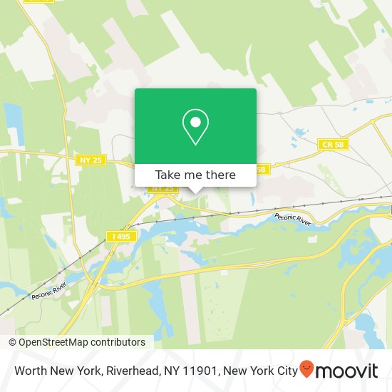 Worth New York, Riverhead, NY 11901 map