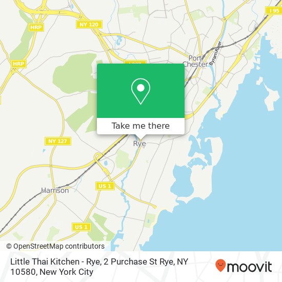 Mapa de Little Thai Kitchen - Rye, 2 Purchase St Rye, NY 10580