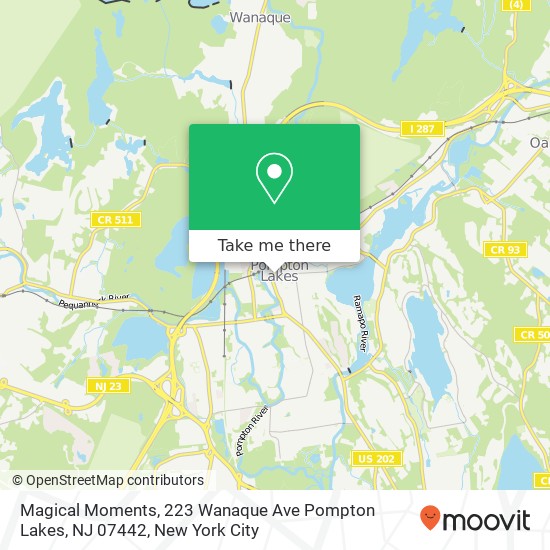 Mapa de Magical Moments, 223 Wanaque Ave Pompton Lakes, NJ 07442