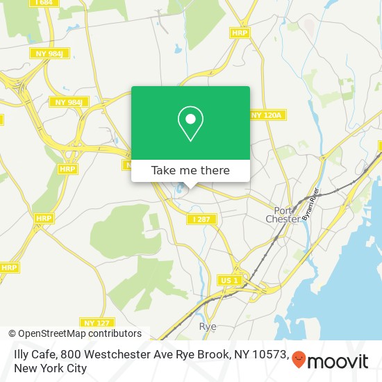 Mapa de Illy Cafe, 800 Westchester Ave Rye Brook, NY 10573