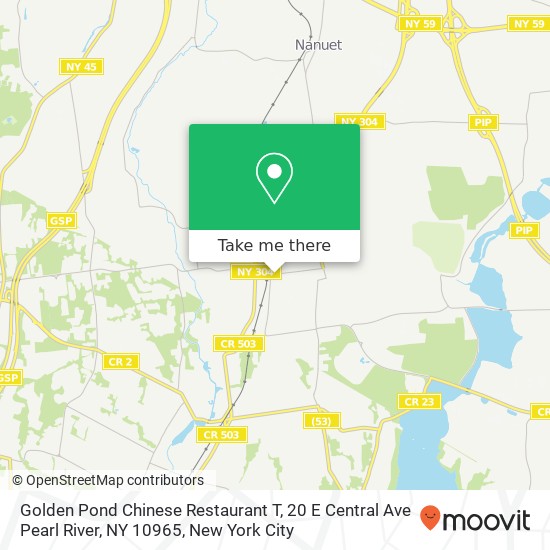 Golden Pond Chinese Restaurant T, 20 E Central Ave Pearl River, NY 10965 map