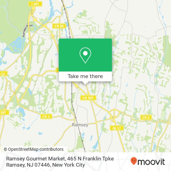 Ramsey Gourmet Market, 465 N Franklin Tpke Ramsey, NJ 07446 map