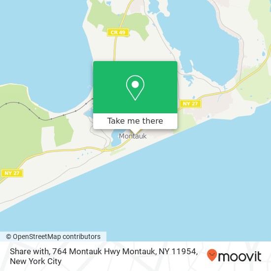 Mapa de Share with, 764 Montauk Hwy Montauk, NY 11954
