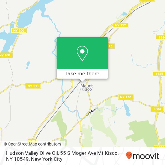 Mapa de Hudson Valley Olive Oil, 55 S Moger Ave Mt Kisco, NY 10549