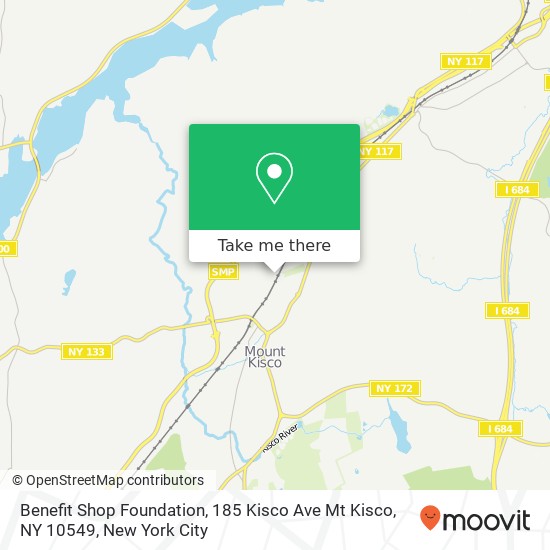 Mapa de Benefit Shop Foundation, 185 Kisco Ave Mt Kisco, NY 10549
