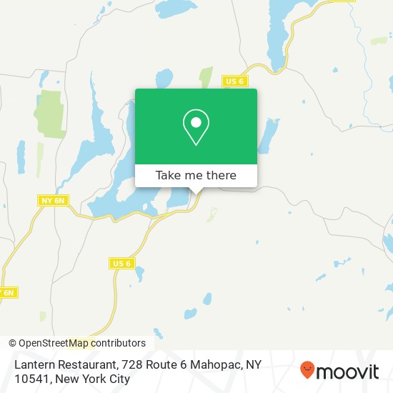 Mapa de Lantern Restaurant, 728 Route 6 Mahopac, NY 10541