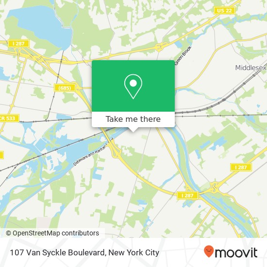 Mapa de 107 Van Syckle Boulevard