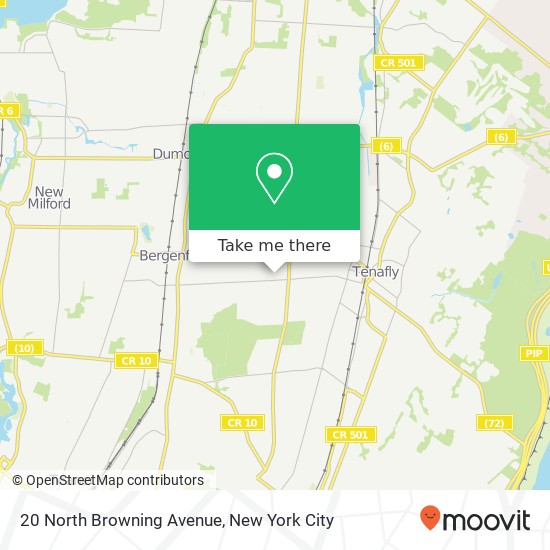 Mapa de 20 North Browning Avenue