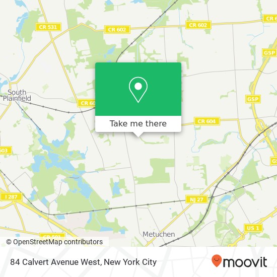 84 Calvert Avenue West map