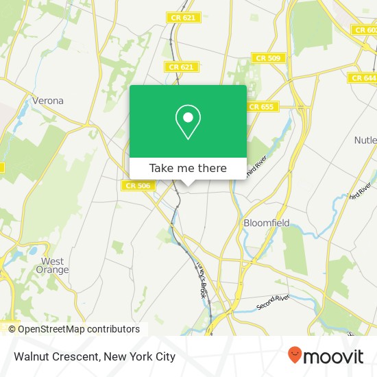 Mapa de Walnut Crescent
