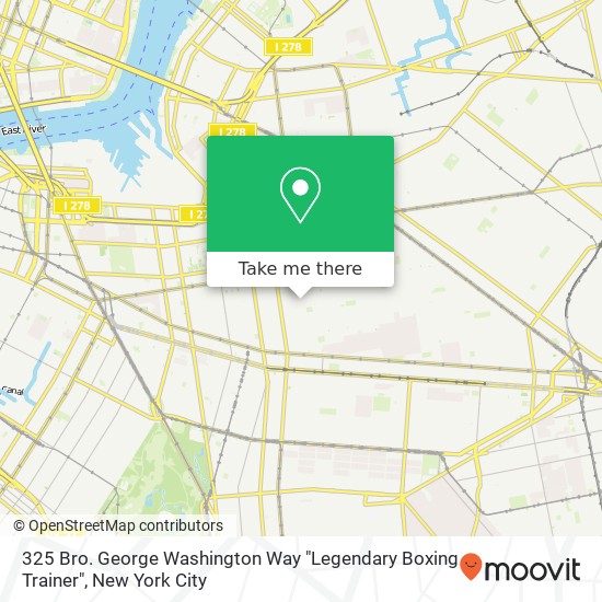 Mapa de 325 Bro. George Washington Way "Legendary Boxing Trainer"