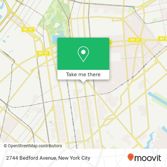 2744 Bedford Avenue map