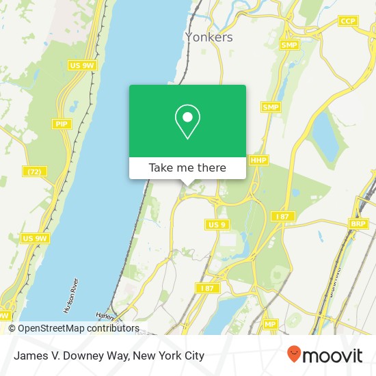 James V. Downey Way map
