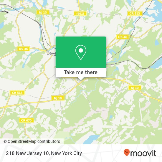 Mapa de 218 New Jersey 10
