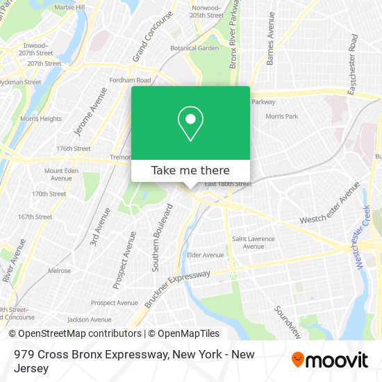 Mapa de 979 Cross Bronx Expressway