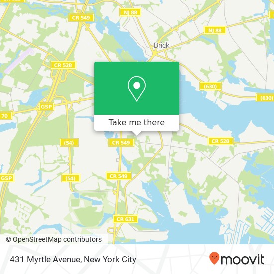 Mapa de 431 Myrtle Avenue