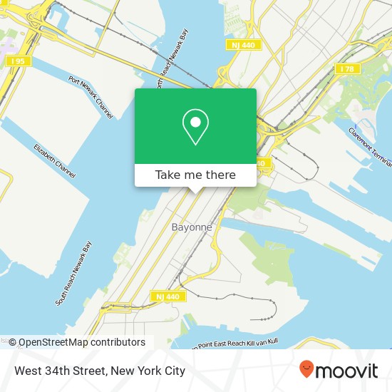 Mapa de West 34th Street