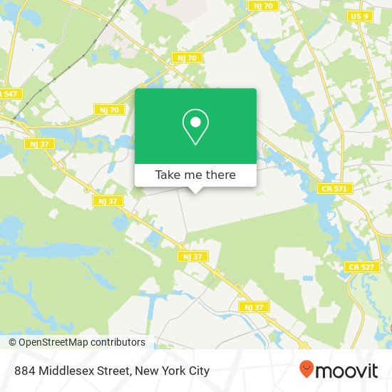 884 Middlesex Street map