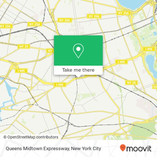 Queens Midtown Expressway map