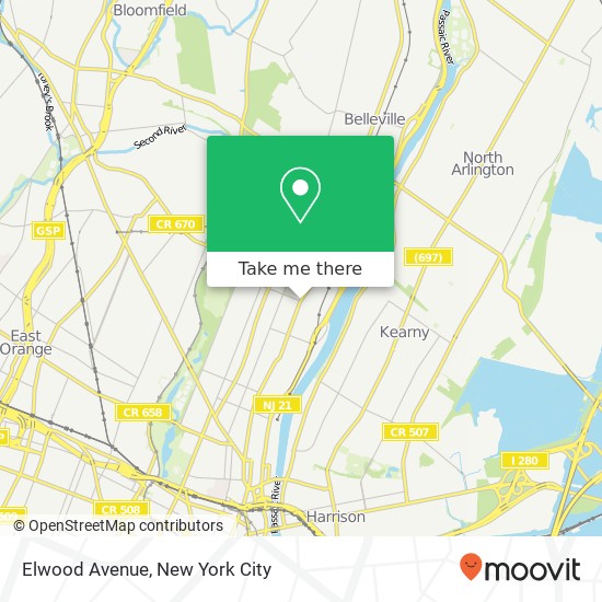 Elwood Avenue map