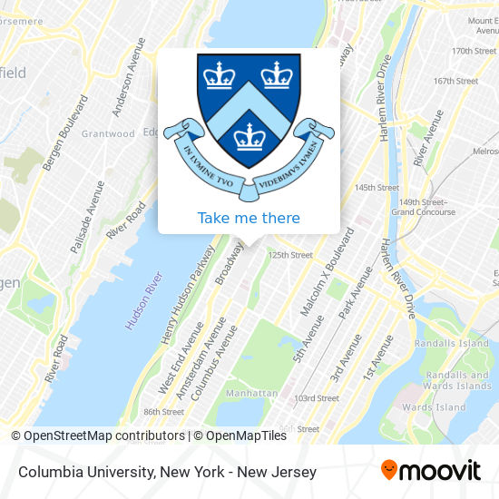 Columbia University map