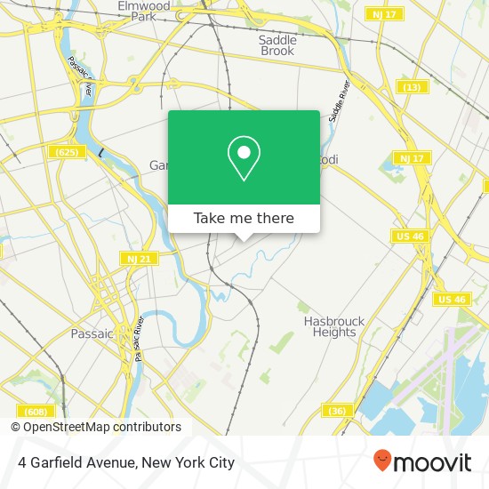 Mapa de 4 Garfield Avenue