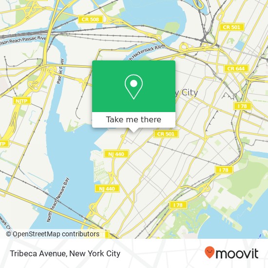 Tribeca Avenue map