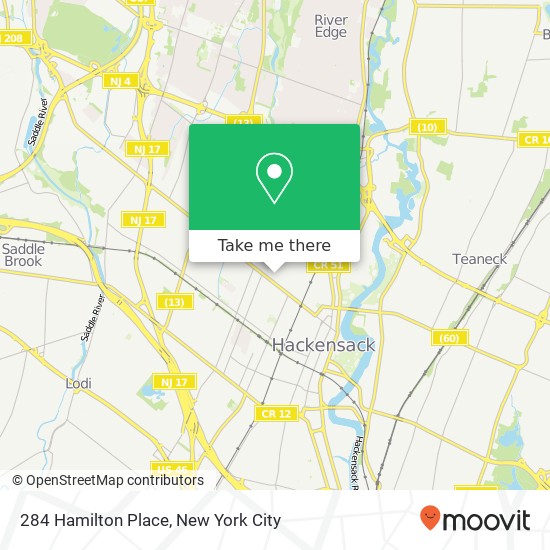 284 Hamilton Place map