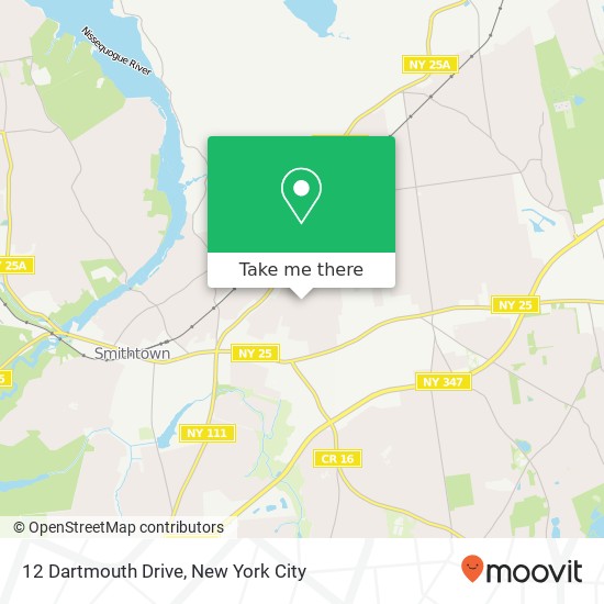 Mapa de 12 Dartmouth Drive