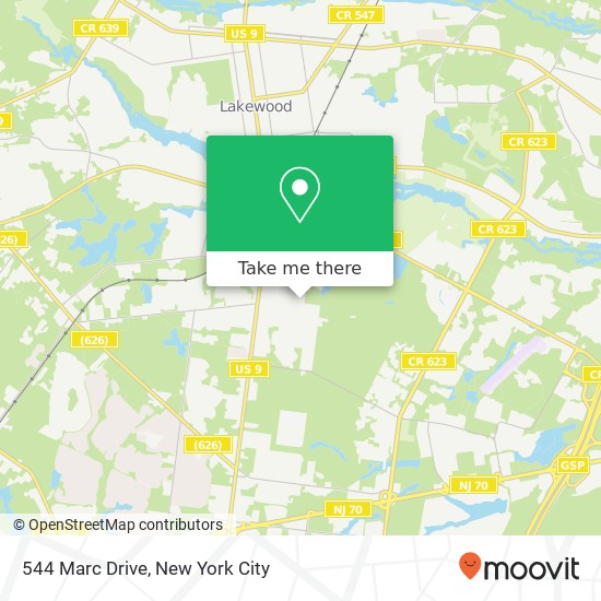 Mapa de 544 Marc Drive