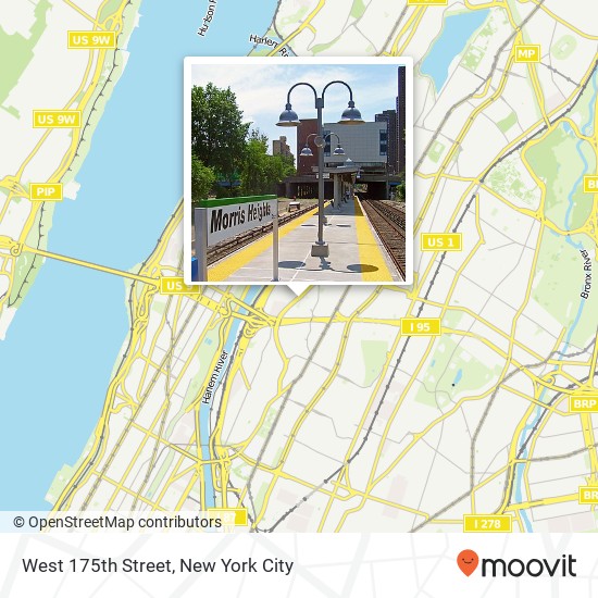 West 175th Street map