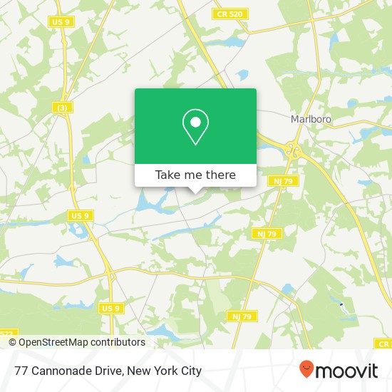Mapa de 77 Cannonade Drive