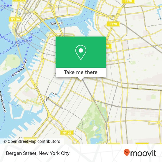 Bergen Street map