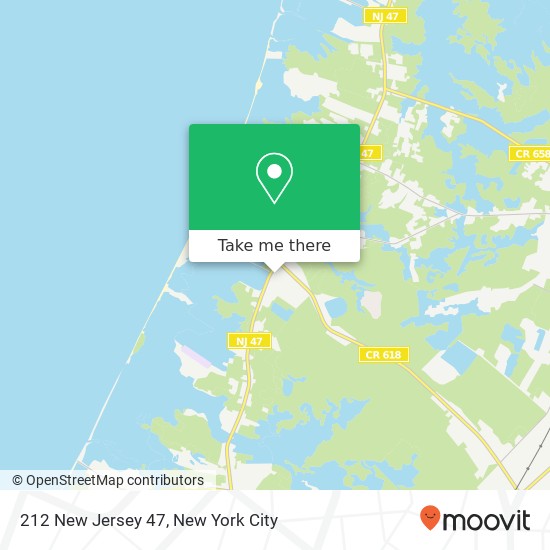 Mapa de 212 New Jersey 47