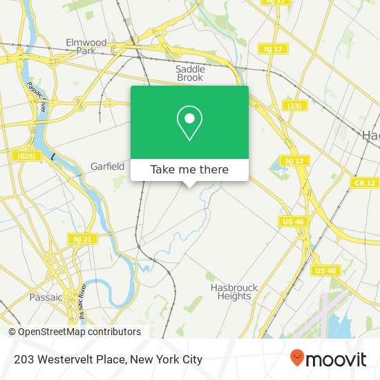 203 Westervelt Place map