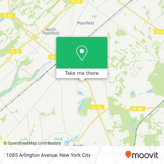 Mapa de 1085 Arlington Avenue